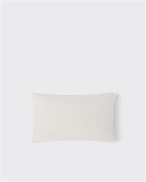 White/black Sheepskin Pillow 